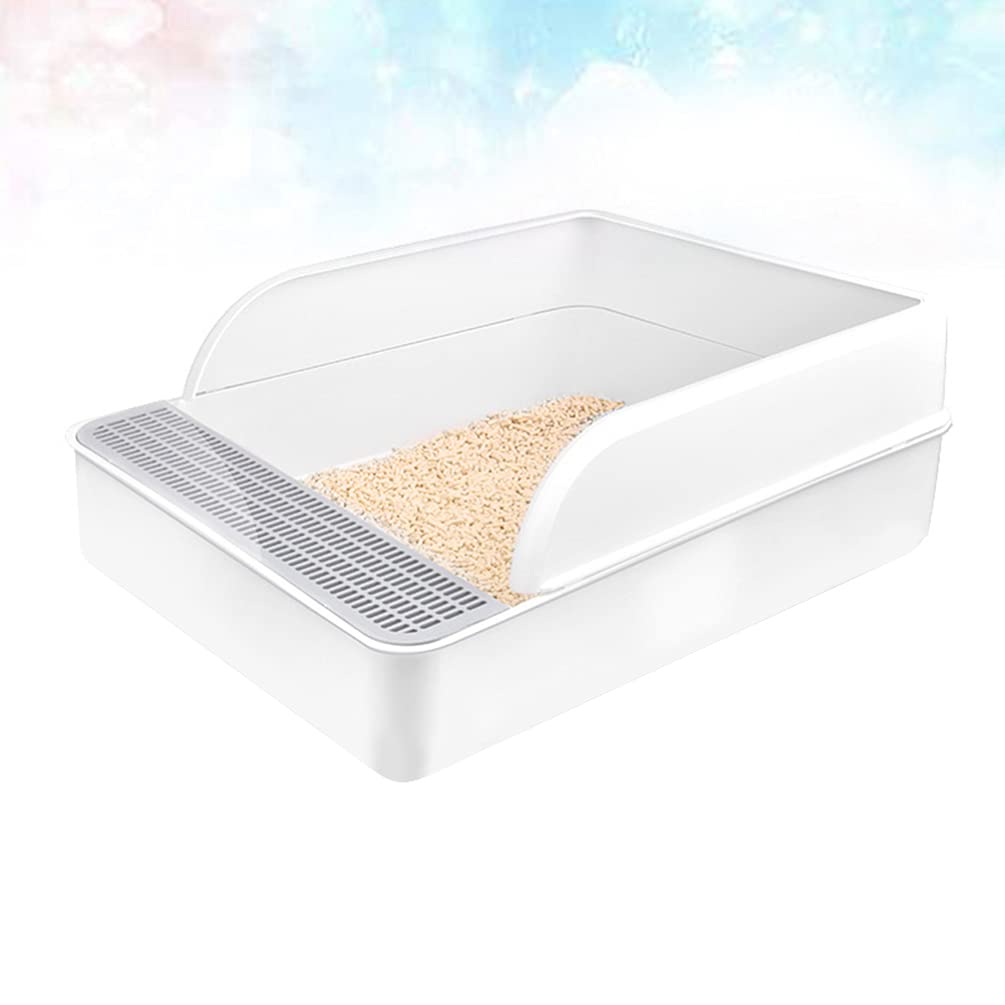 Plastic Half Covered Cat Litter Box P6763