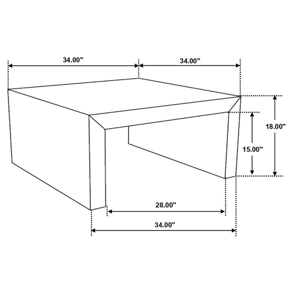Square Solid Wood Coffee Table P236