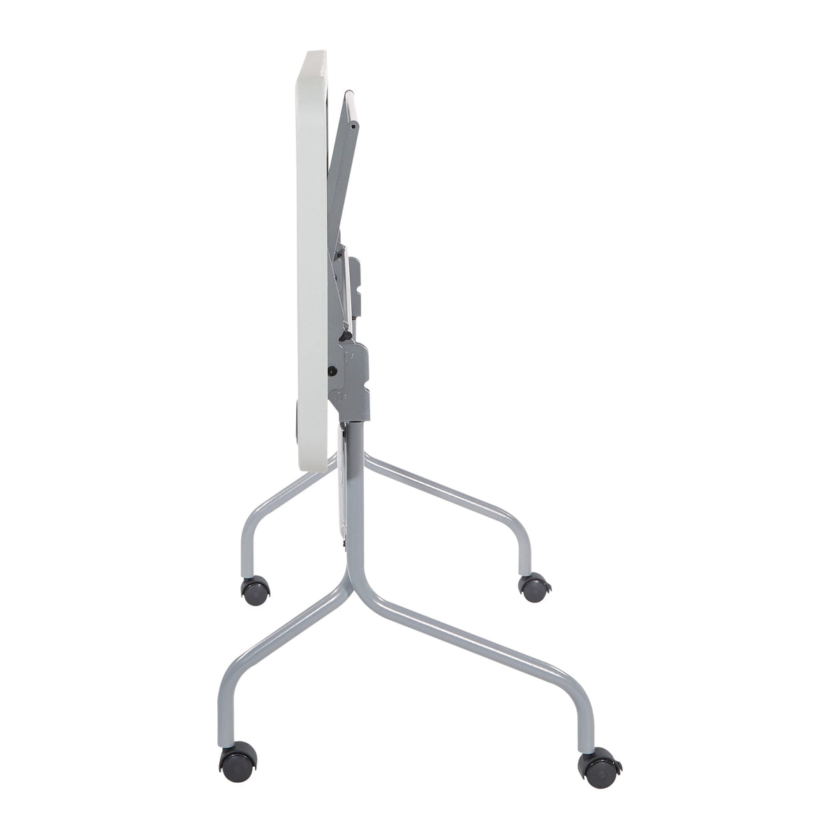 Light Gray Resin Multipurpose Flip Training Table with Locking Casters S2780