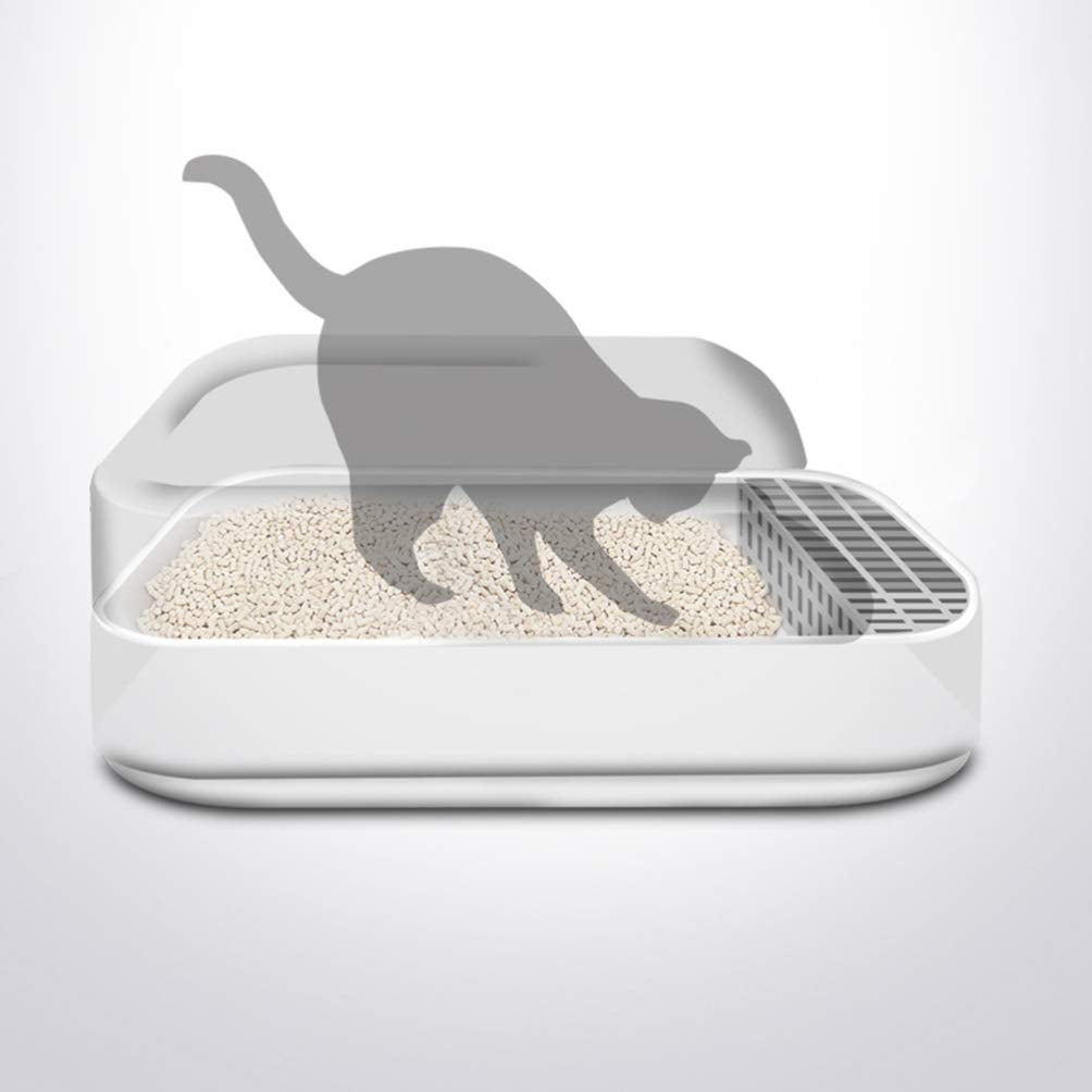 Plastic Half Covered Cat Litter Box P6763