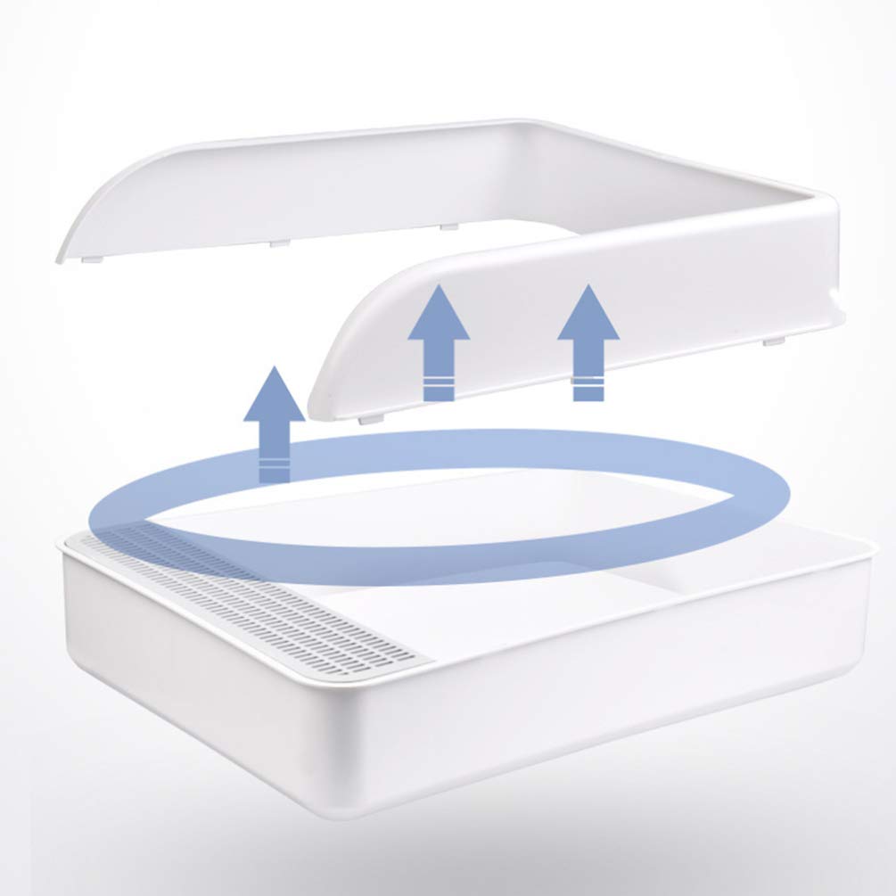 Plastic Half Covered Cat Litter Box P6763