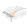 Plastic Half Covered Cat Litter Box P6763