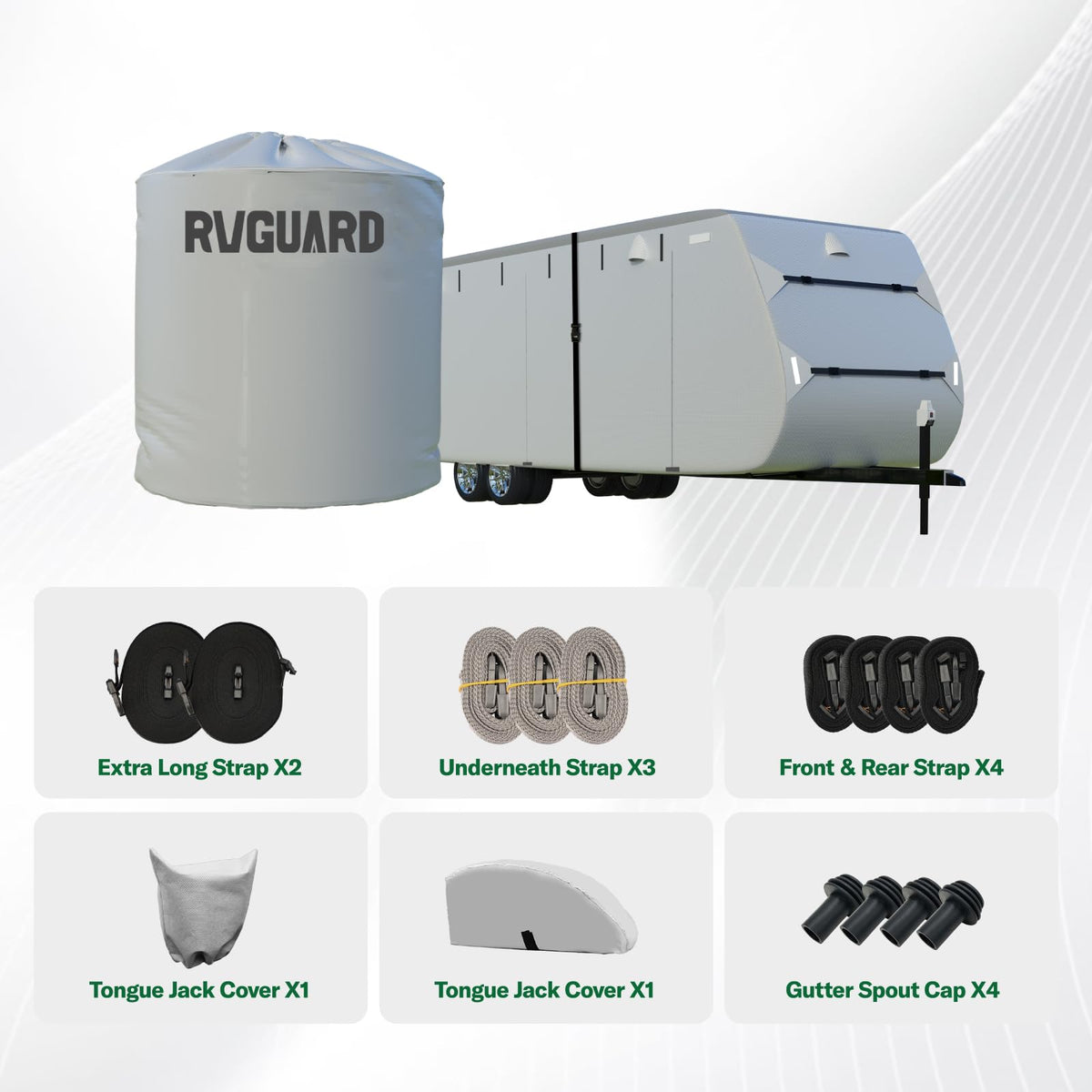 Grey 27'-30' RV Travel Trailer Cover U189