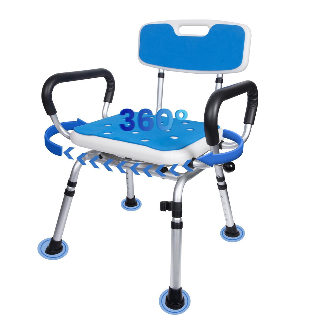 Swivel Shower Chair 500lbs Heavy Duty Adjustable Y83648