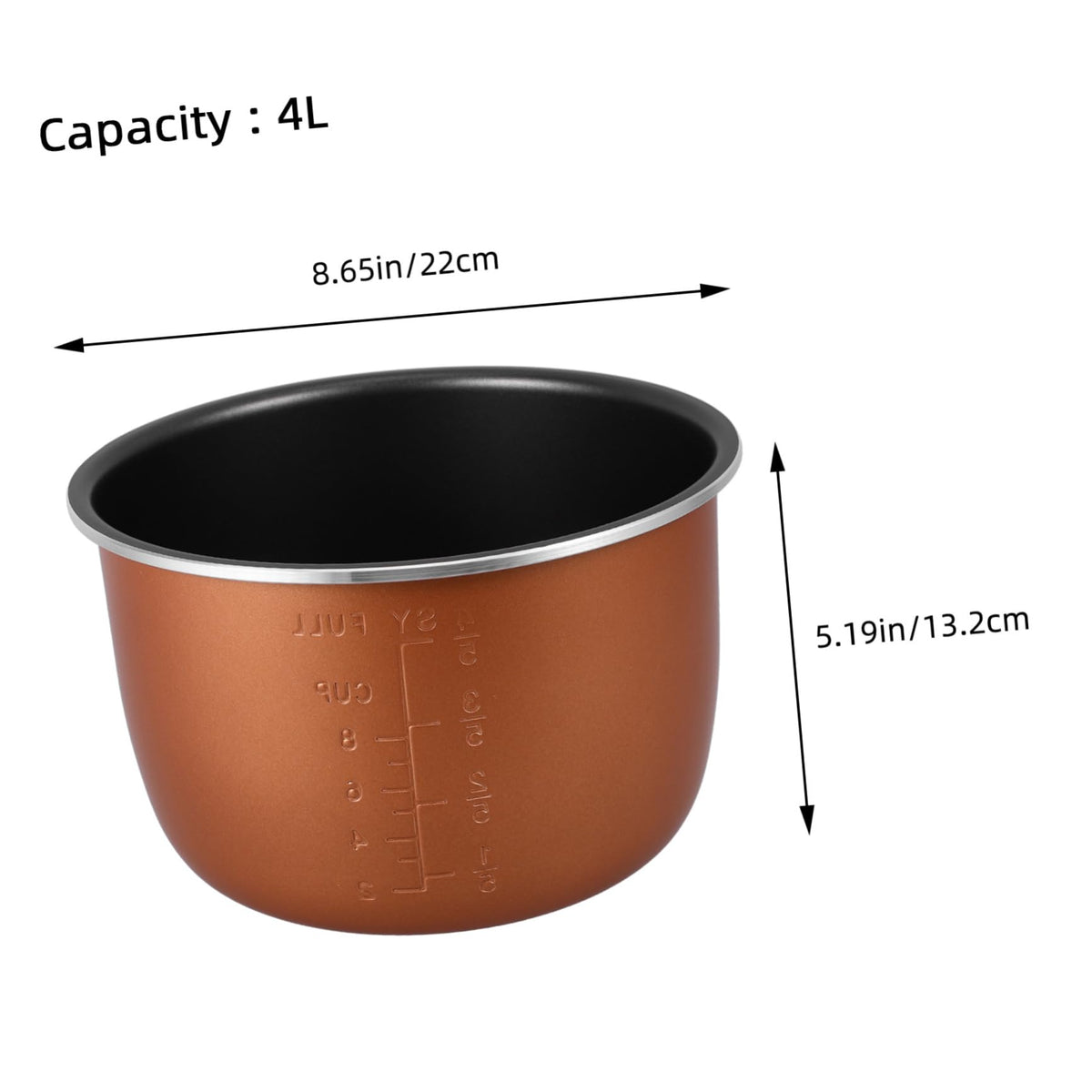 4L 2L Non-stick Aluminum Alloy Rice Cooker Inner Pot X270