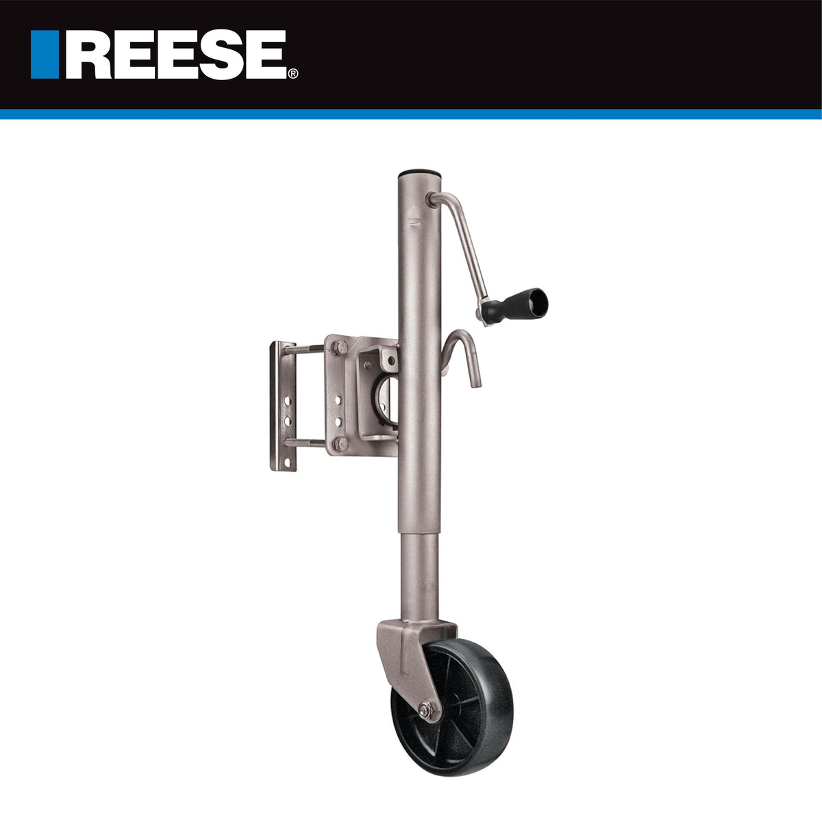 Round Trailer Jack, 1,000 lbs. Lift Capacity, 10 Inch Travel M245