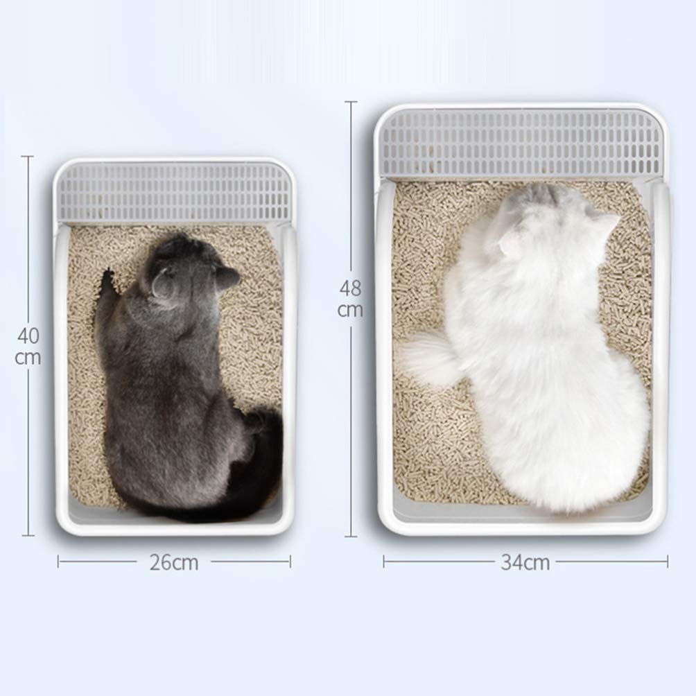 Plastic Half Covered Cat Litter Box P6763