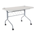 Light Gray Resin Multipurpose Flip Training Table with Locking Casters S2780