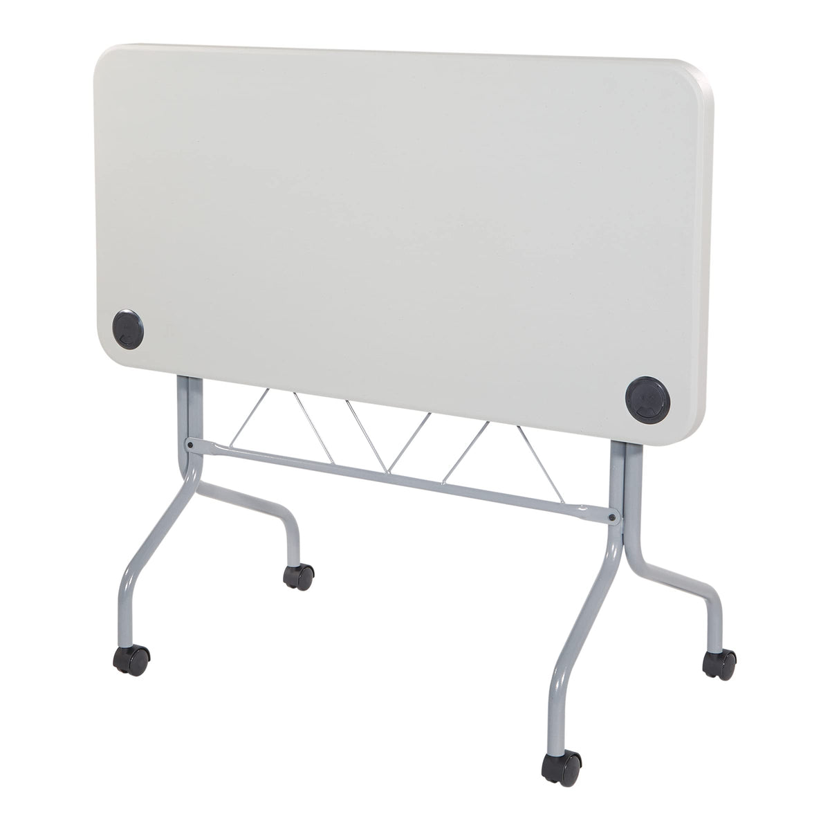 Light Gray Resin Multipurpose Flip Training Table with Locking Casters S2780