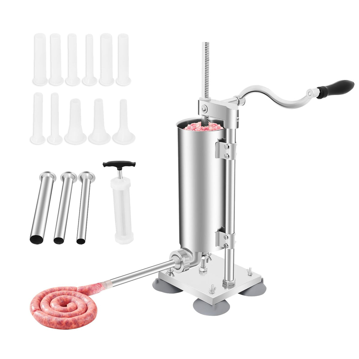 Manual Sausage Stuffer with 15 Stuffing Tubes T458681