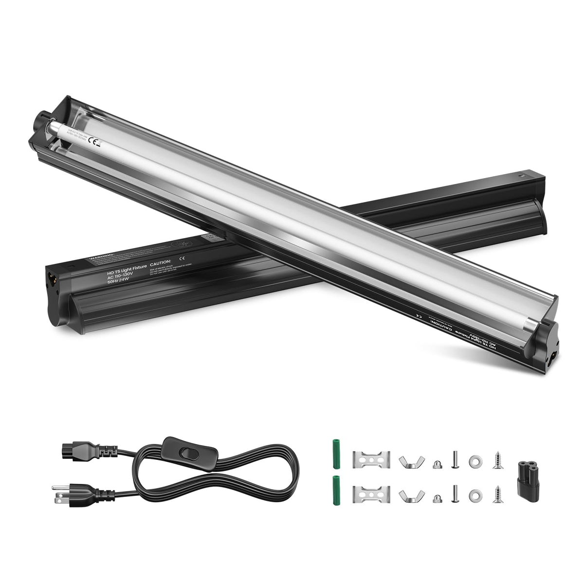 24W 10.0 T5 UVB Reptile Light Fixture Combo Kit 22inch Terrarium Hood X779