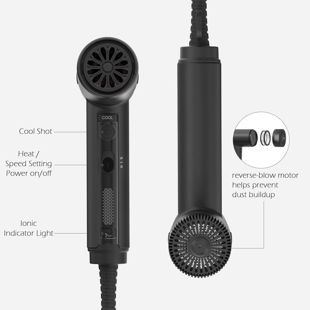 1875W Ionic Hair Dryer with 3 Attachments T4906