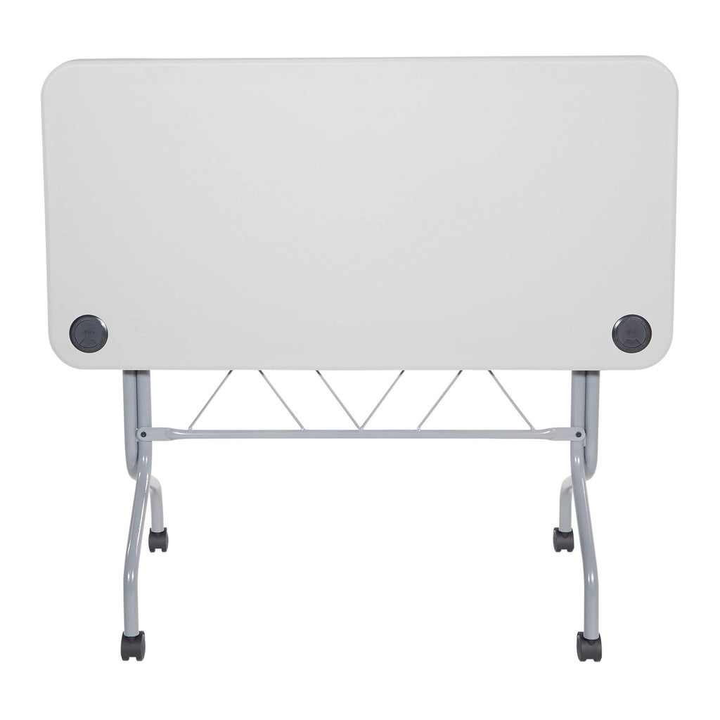 Light Gray Resin Multipurpose Flip Training Table with Locking Casters S2780