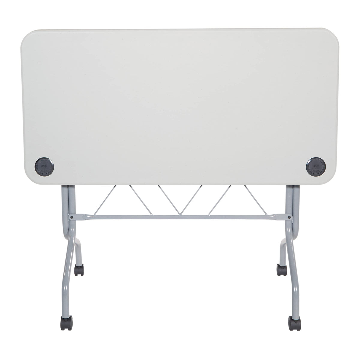 Light Gray Resin Multipurpose Flip Training Table with Locking Casters S2780