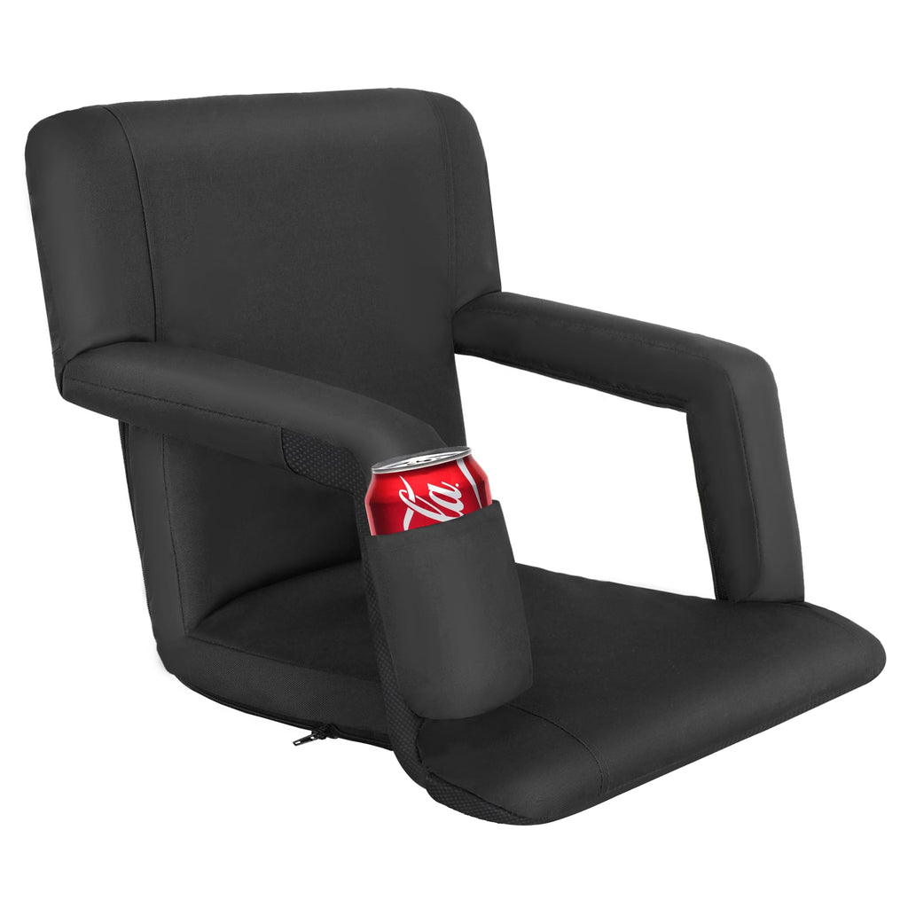 21" 25" Wide Padded Stadium Seat Chair with Back Support and Arms R19233