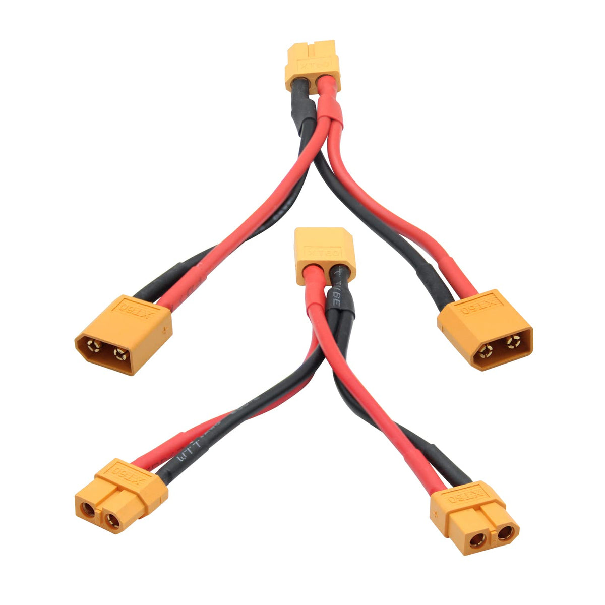 XT60 Parallel Battery Connector Cable 3.9" Y Splitter Adapter Plug W10969