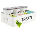28oz Metal Dog Treat Container Set of 3 White J187544