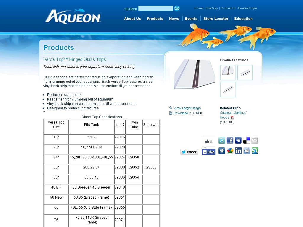 16-Inch Glass Aquarium K985