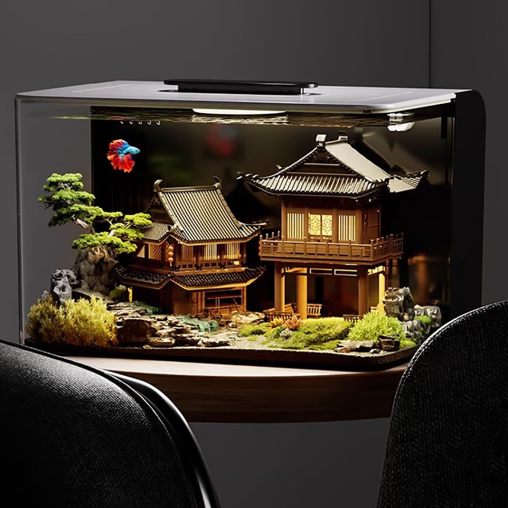 3 Gallon Transparent Self-Cleaning Acrylic Aquarium X16938