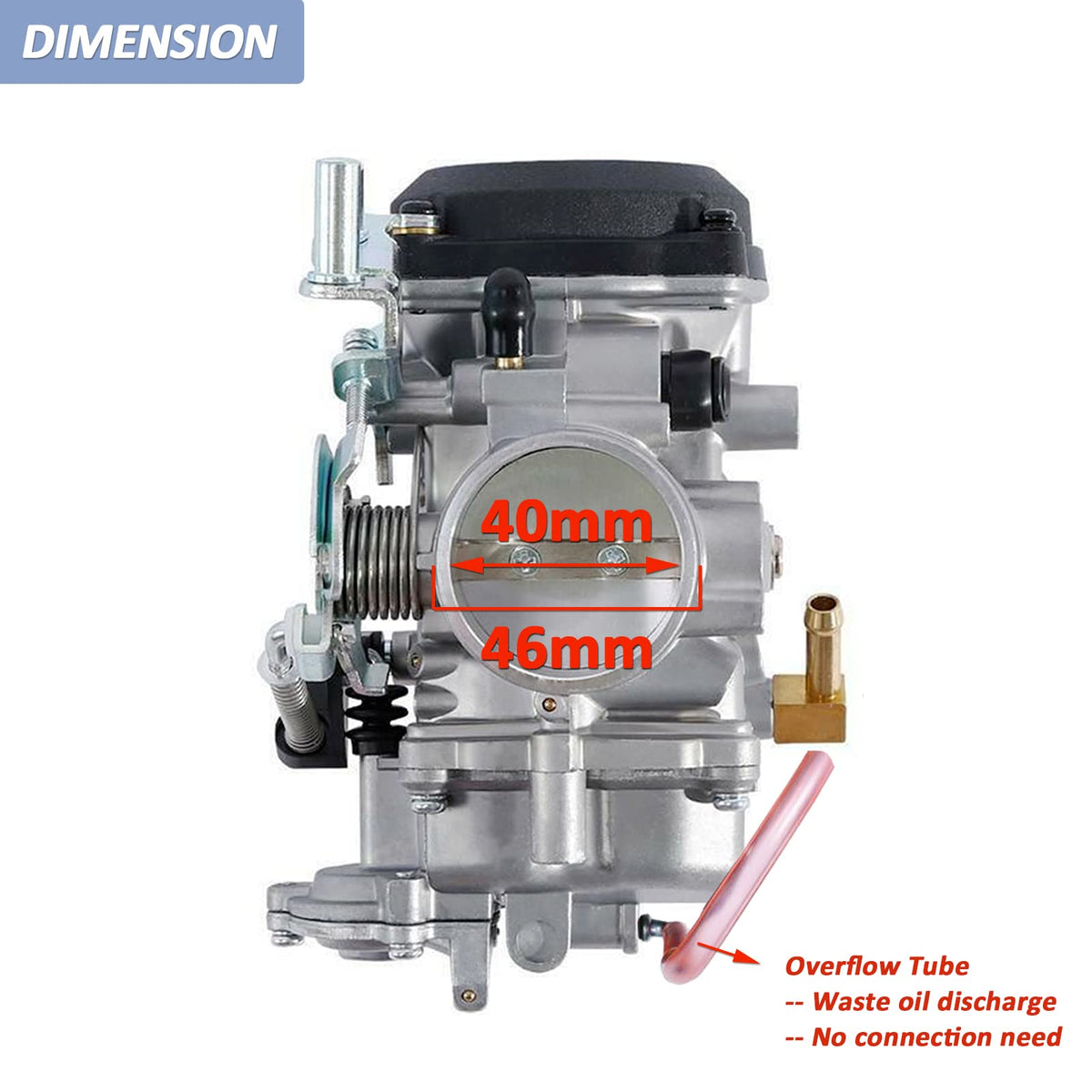 CV40 Carburetor with Fuel Filter Spark Plug Jets A52126