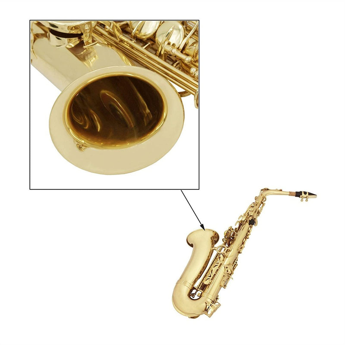 Golden E Flat Alto Saxophone Set X878