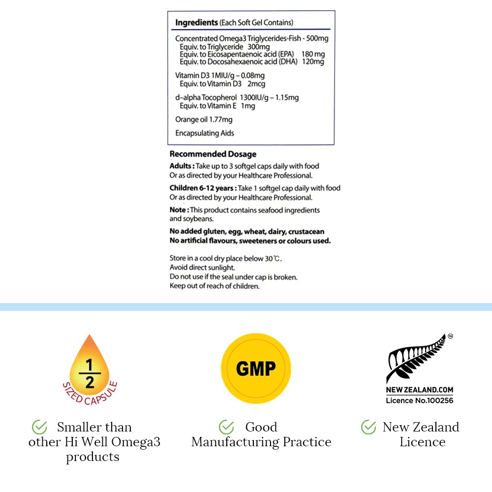 Omega 3 Fish Oil 500mg Softgels R70261
