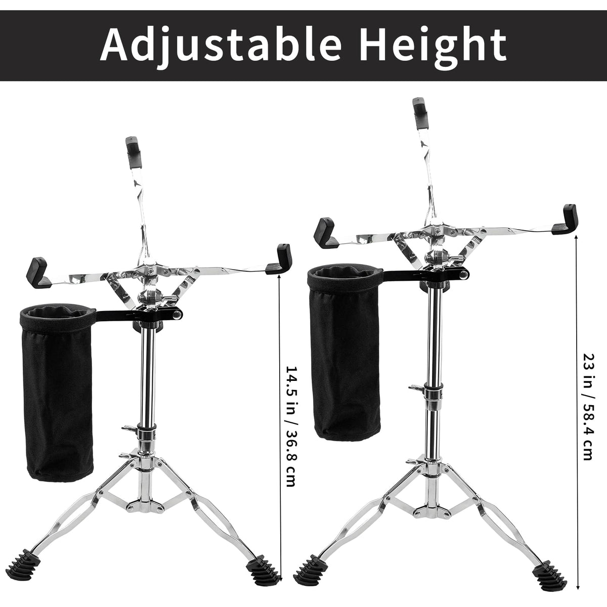 Adjustable Snare Drum Stand with Sticks Holder S746