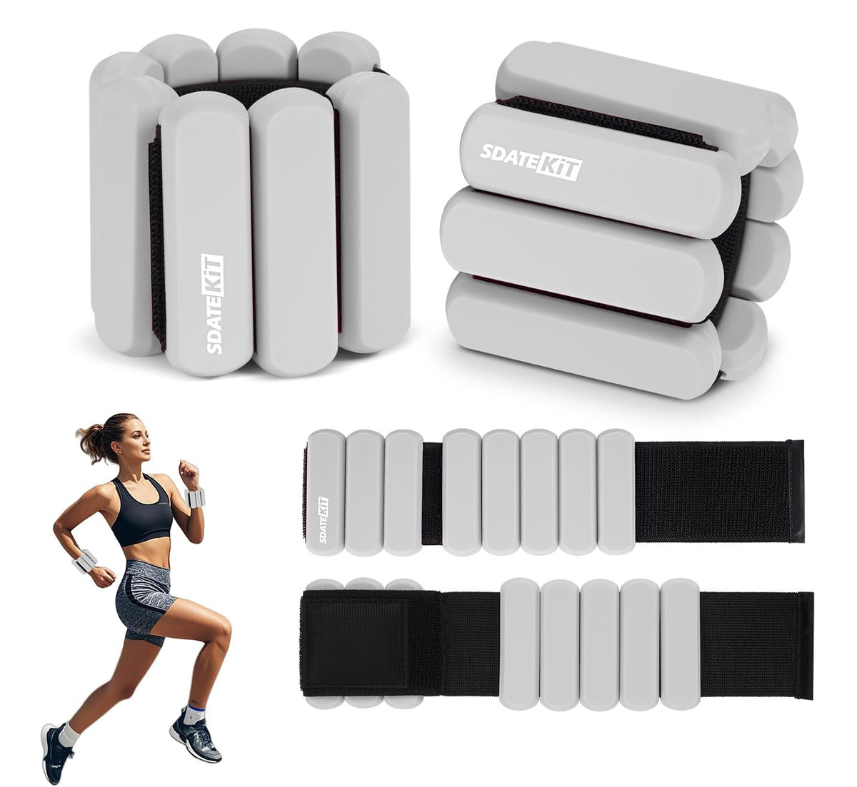 Adjustable Silicone Wrist and Ankle Weights Set of 2 N48970