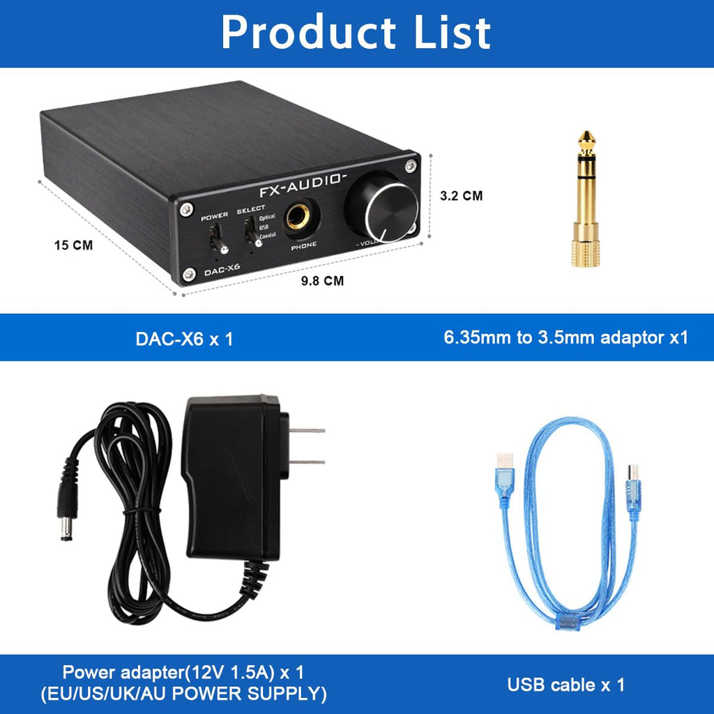 Black 24Bit/96KHz Digital Audio Decoder Headphone Amplifier S84600