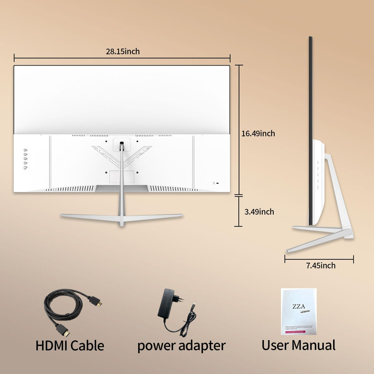 32 Inch Flat Computer Monitor 60Hz FHD 1080p VA White P330500