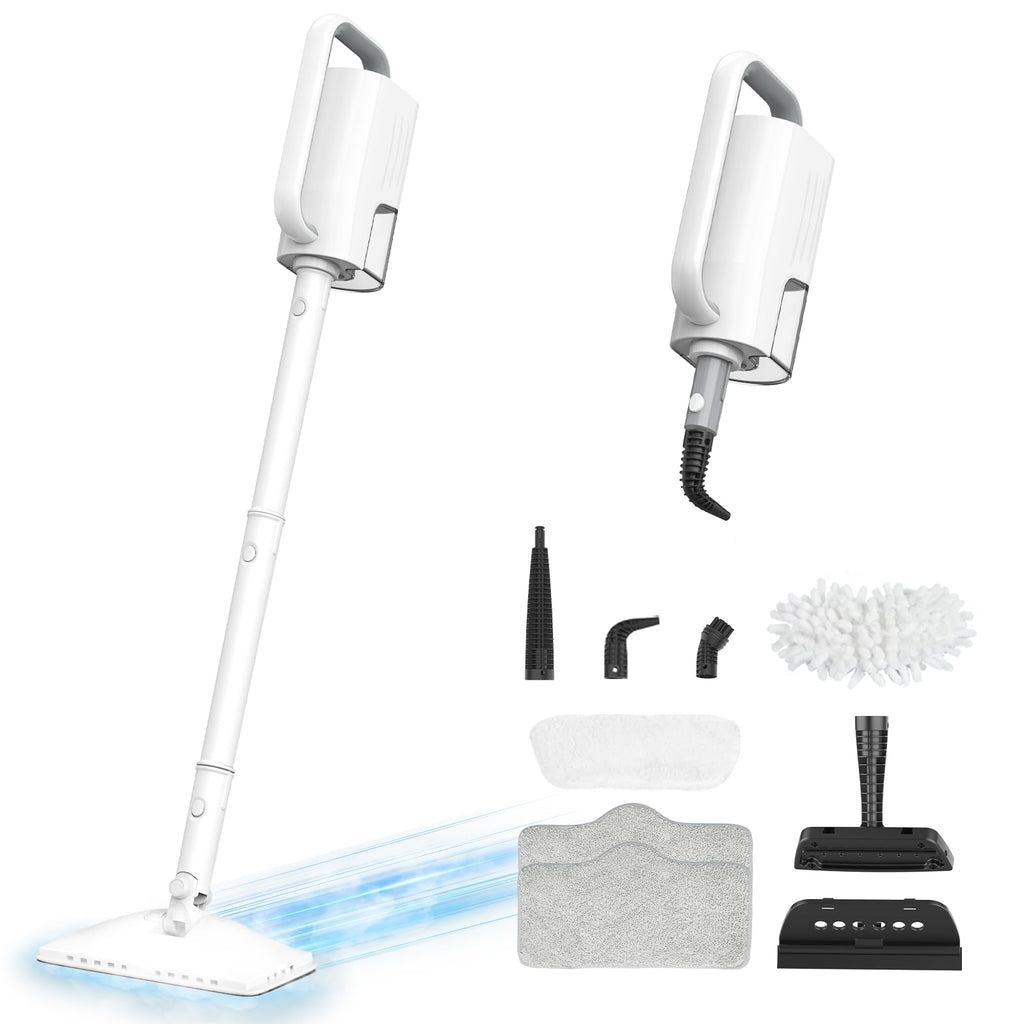 1200W Rotatable Steam Mop with 2 Modes, 400ML Tank, 23FT Cord N4468