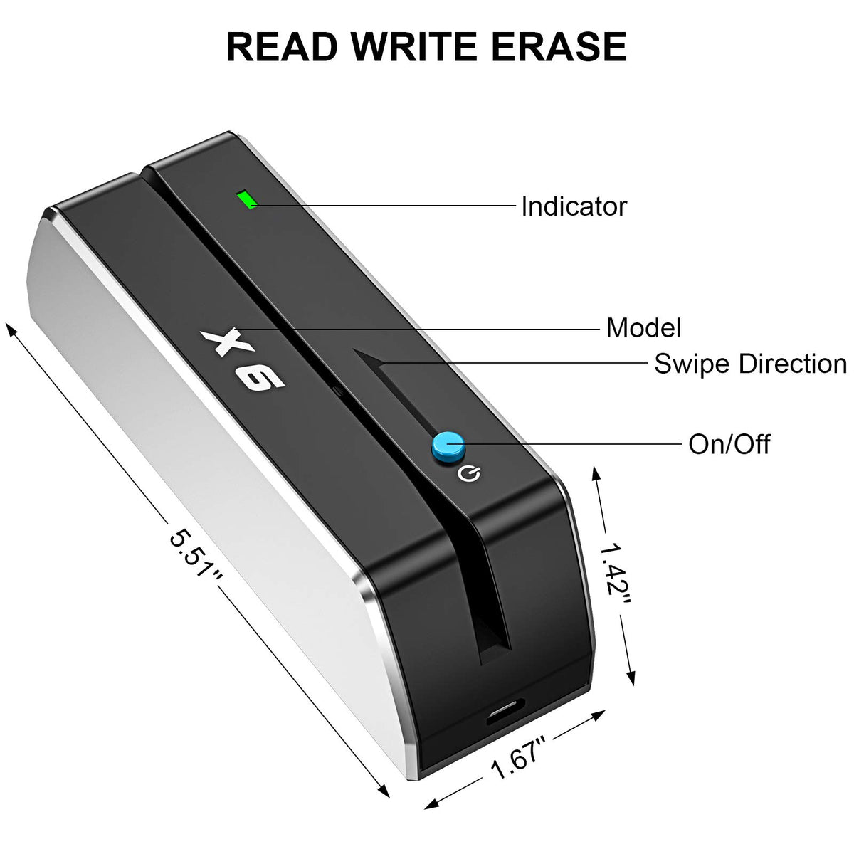USB 3 Tracks Card Reader Writer J261