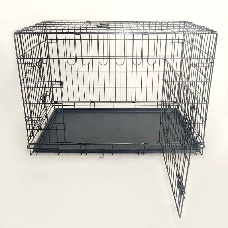 48-Inch Folding Metal Dog Crate with Divider, Tray, and Carry Handle K987080
