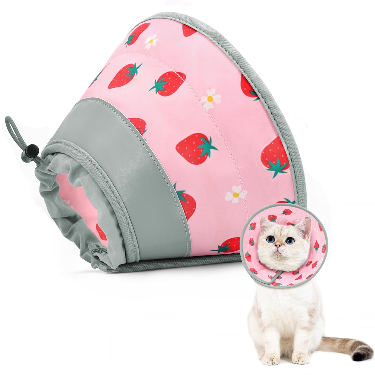 Soft Adjustable Foldable Cat Cone Collar Q776000
