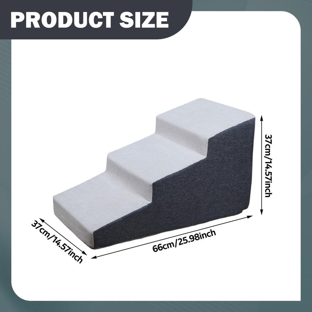 3 Step Dog Stairs Non-Slip Dark Gray H79873