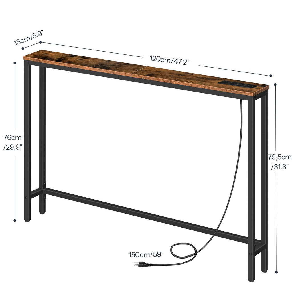 47.2" Narrow Console Table with Power Outlet B771