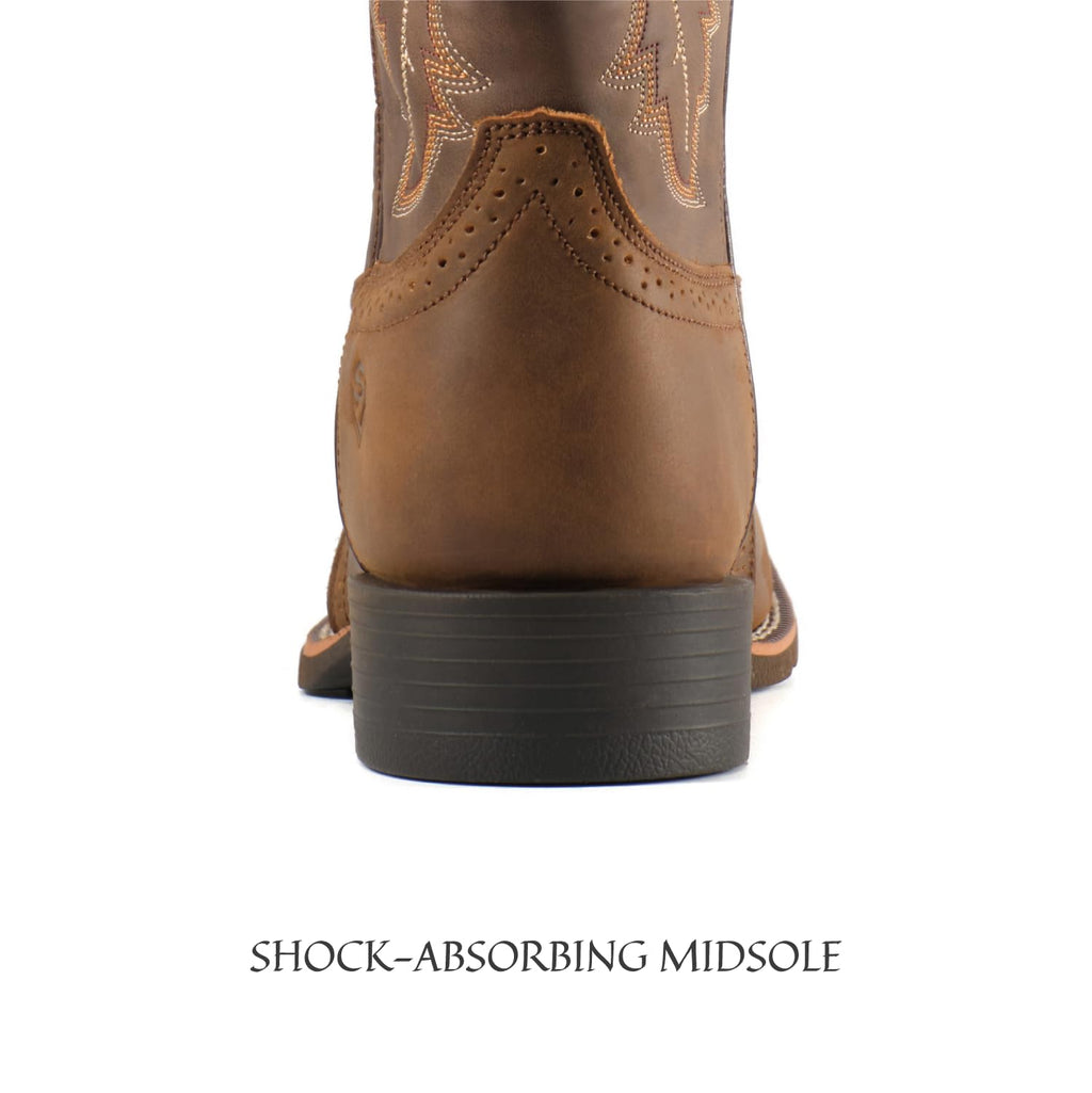 Western Cowboy Boots Square Toe with Embroidery L804