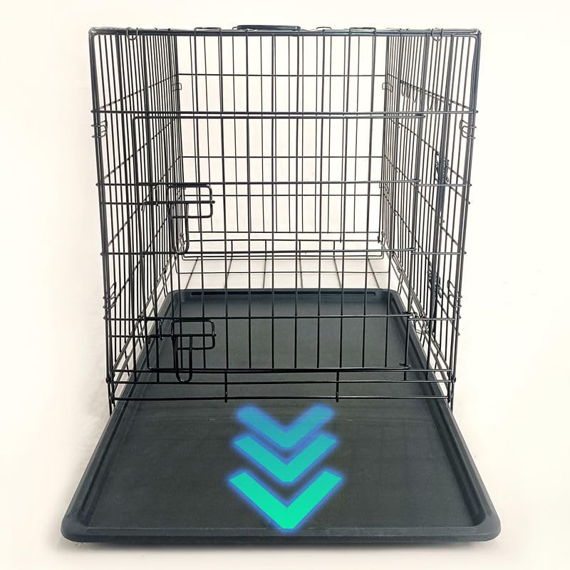 48-Inch Folding Metal Dog Crate with Divider, Tray, and Carry Handle K987080
