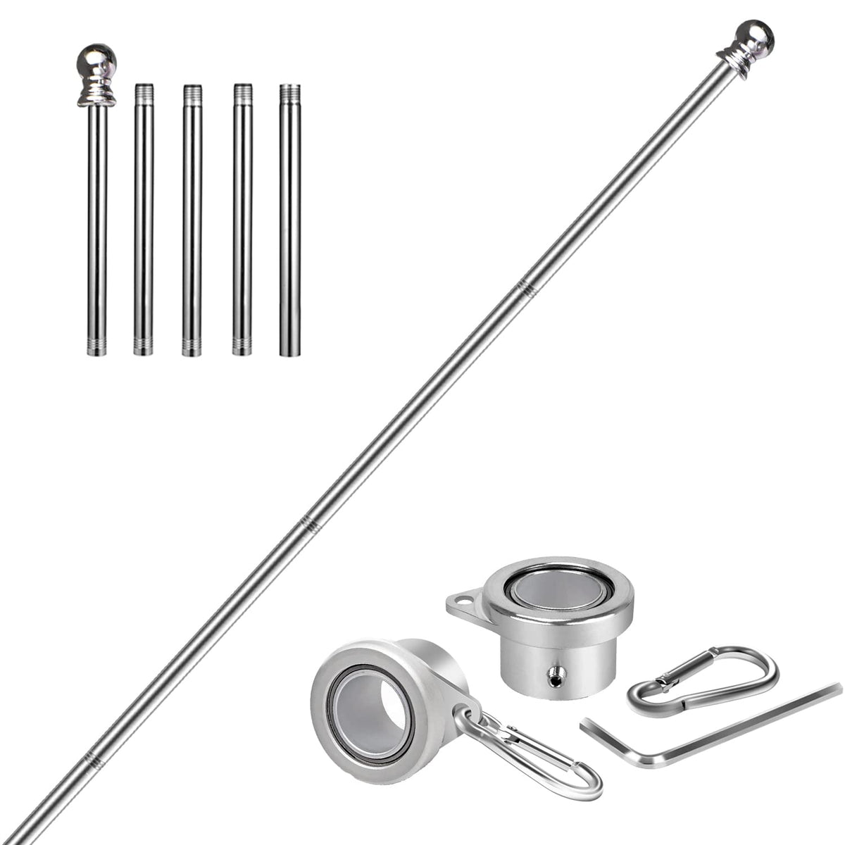 6 FT Stainless Steel Flag Pole Q323698