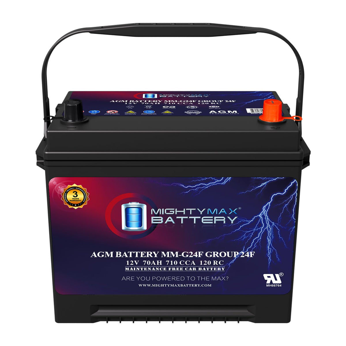 12V 70Ah AGM Replacement Battery H7252