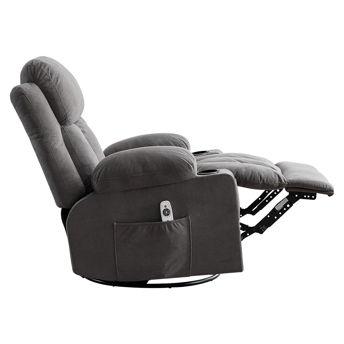 Swivel Rocker Recliner Chair with Vibration Massage & Lumbar Heating Y839833