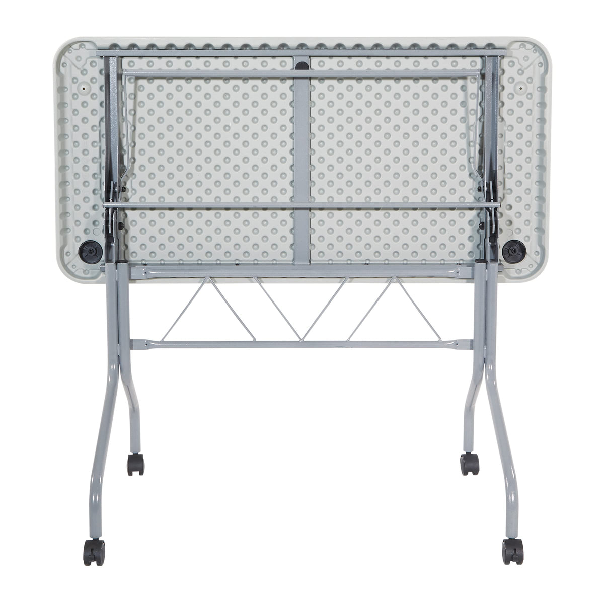 Light Gray Resin Multipurpose Flip Training Table with Locking Casters S2780