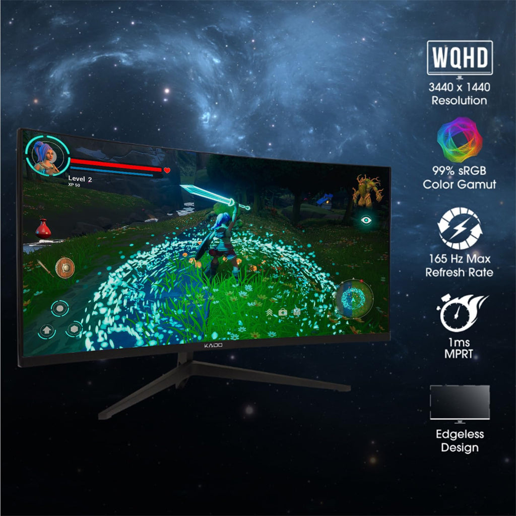 2-Pack 34" Curved 165Hz Ultrawide Computer Monitor N2807