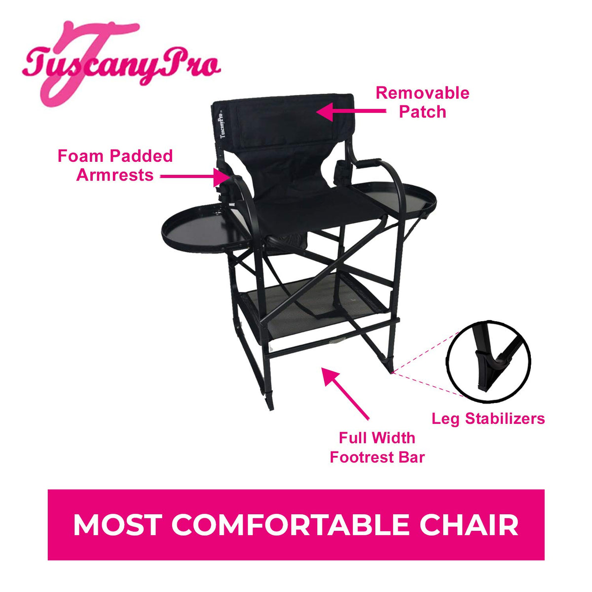 Heavy Duty Director Chair with Adjustable Seat Height Y630753