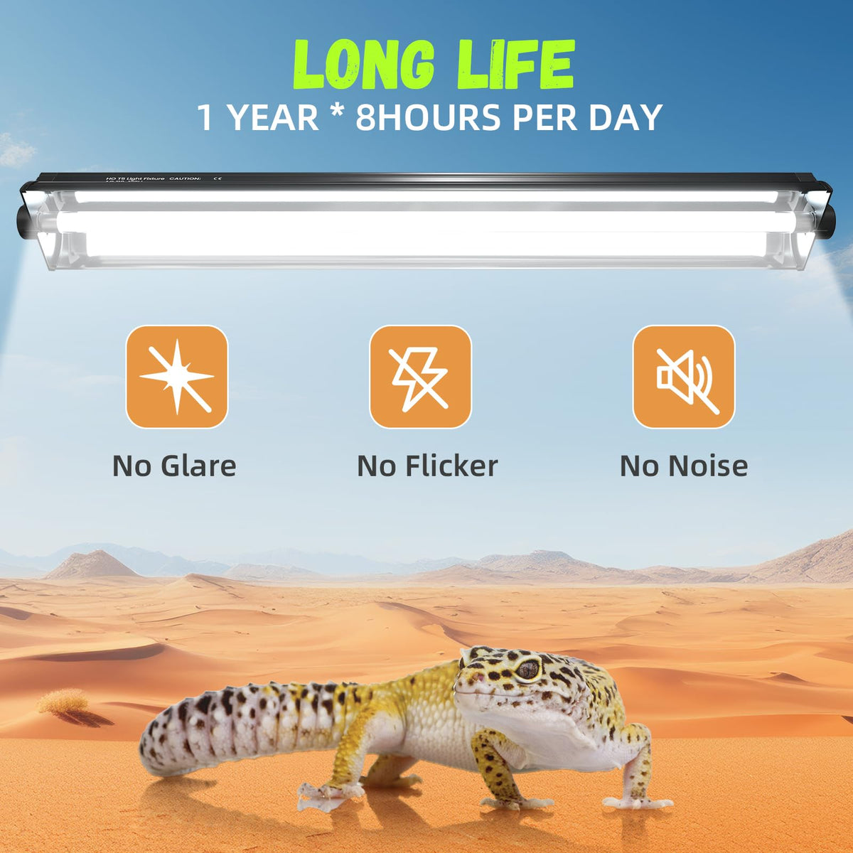 24W 10.0 T5 UVB Reptile Light Fixture Combo Kit 22inch Terrarium Hood X779
