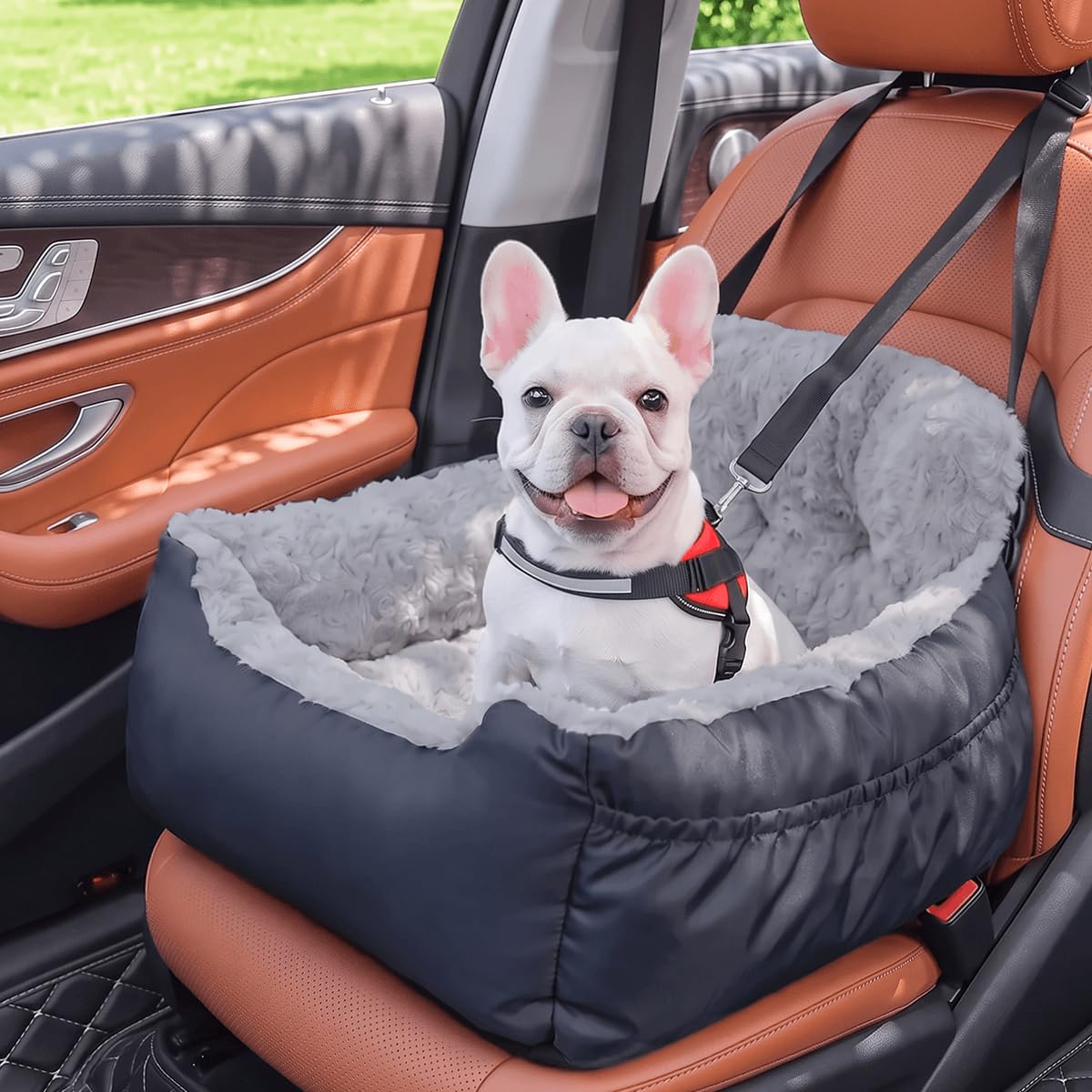 Washable Dog Car Seat with Storage Pockets J9762