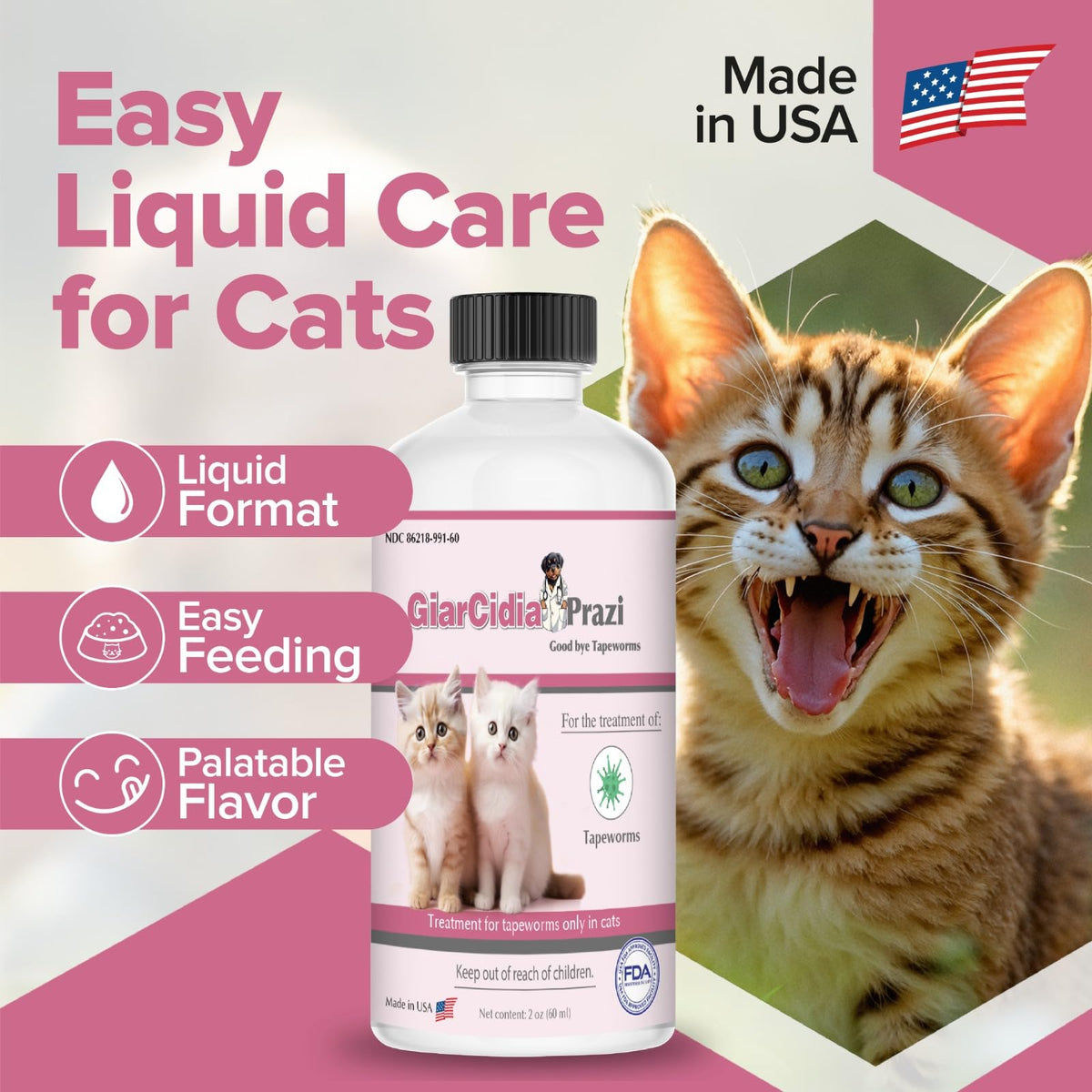 60mls Chicken Flavour Oral Suspension Dewormer M577703