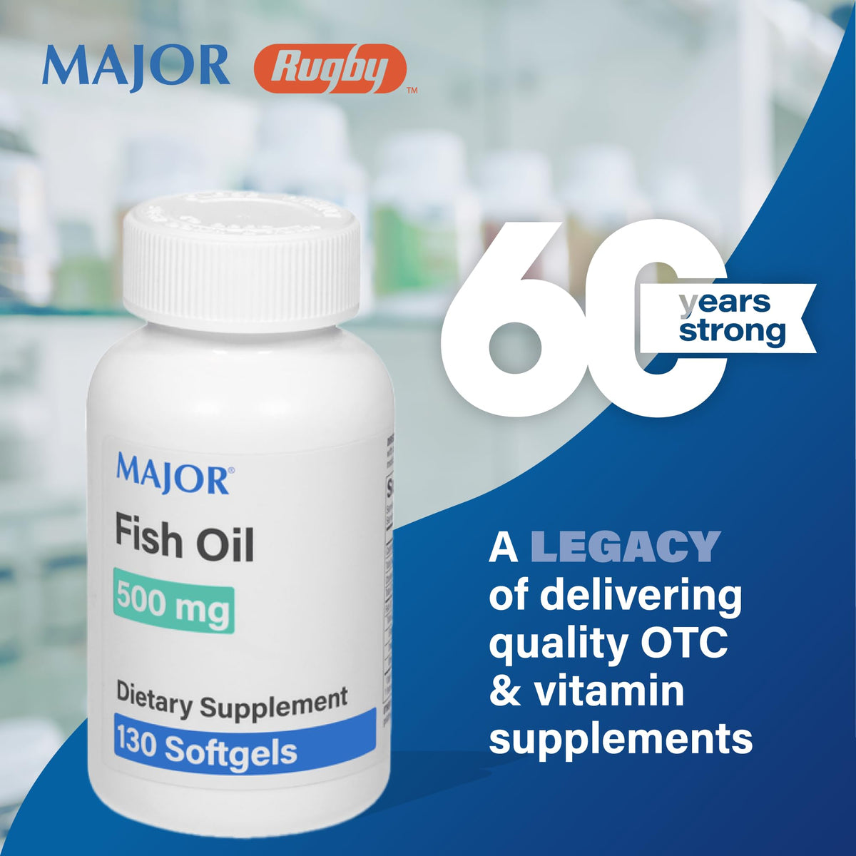 Fish Oil 500mg Softgels Omega-3 Dietary Supplement 130 Count Z566