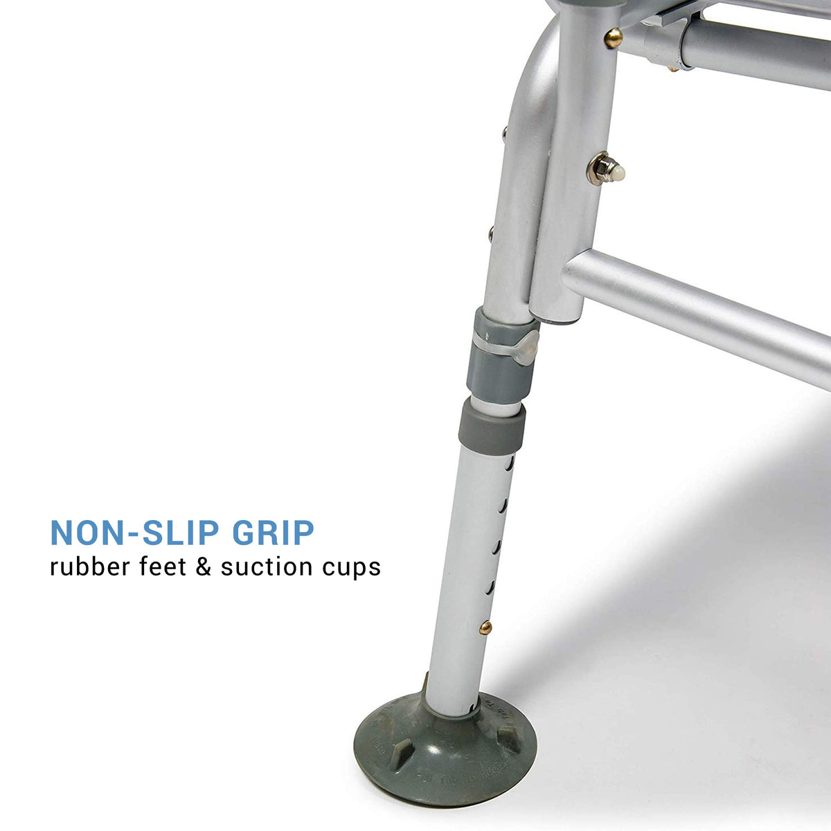 2-in-1 Tub Transfer Bench & Shower Chair, Padded Seat & Back, Height Adjustable F3055