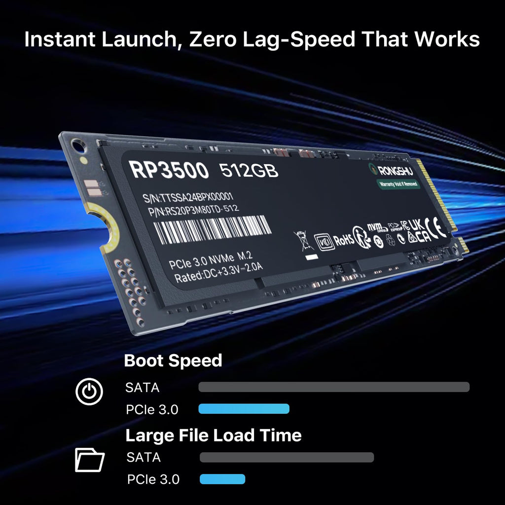 512GB NVMe M.2 PCIe Gen 3×4 Internal SSD A583472
